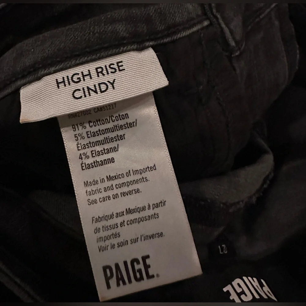 Paige Cindy Pintuck Ultra High Waisted Straight Leg Jeans - Picture 5 of 5